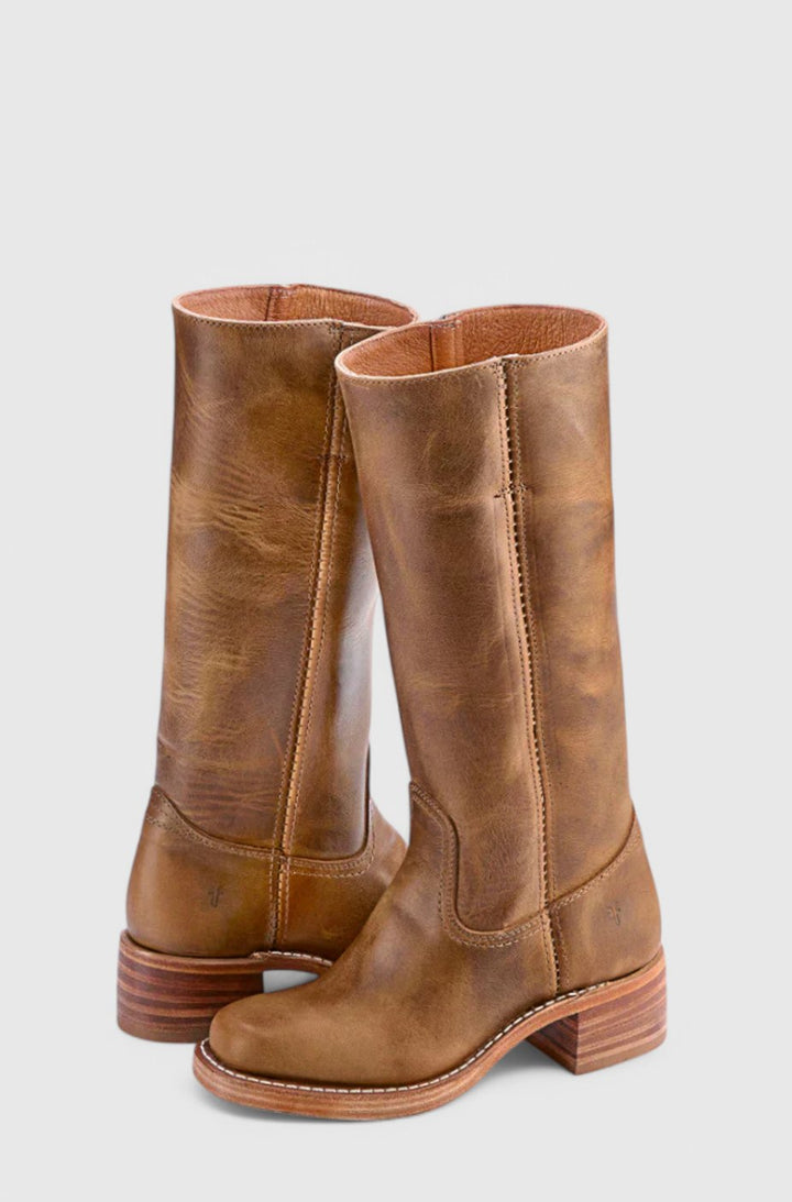 Elsie | Stacked Heel Knee Boots