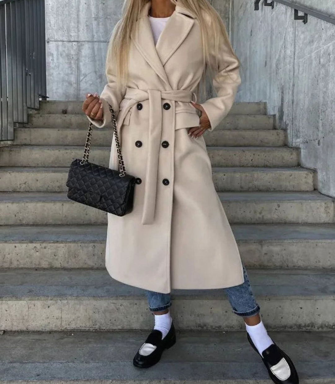 Ava | Double Button Front Coat