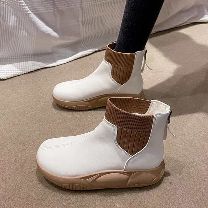 Willow | Knit Cuff Ankle Heeled Boots