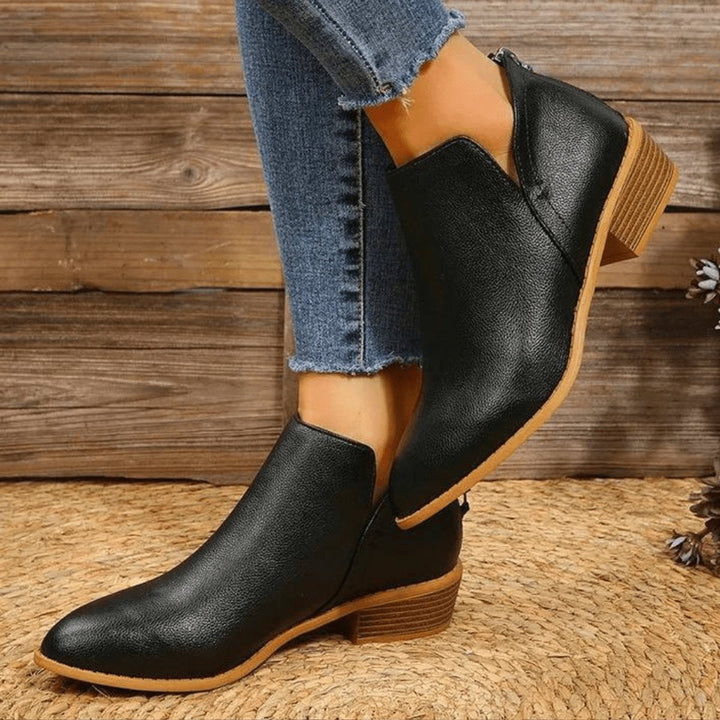 Hazel | Metallic Pointed Toe Ankle Boots
