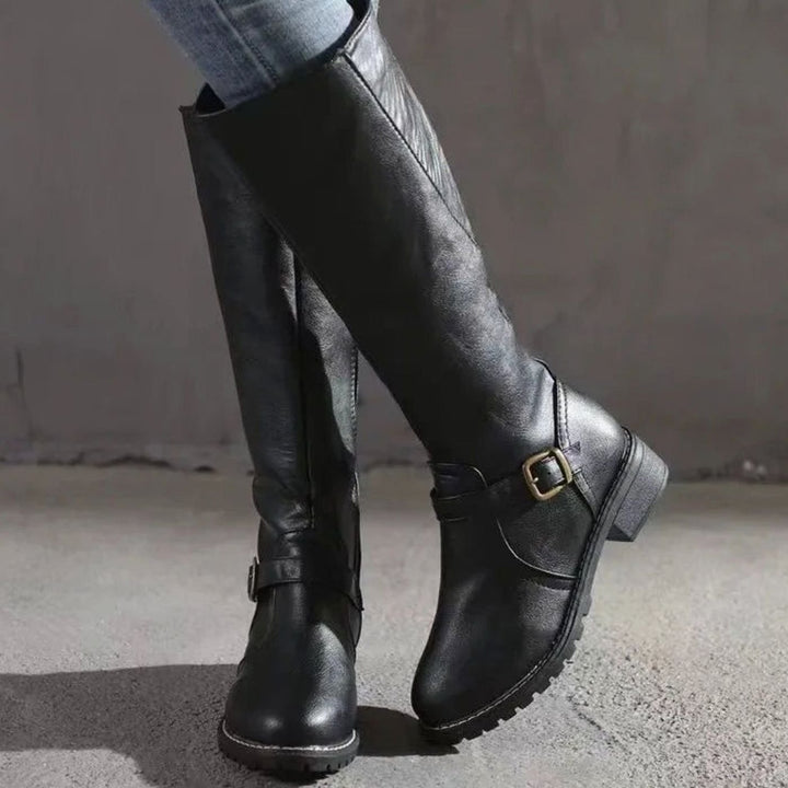 Ruby | Buckle Knee High Boots