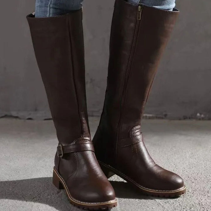 Ruby | Buckle Knee High Boots