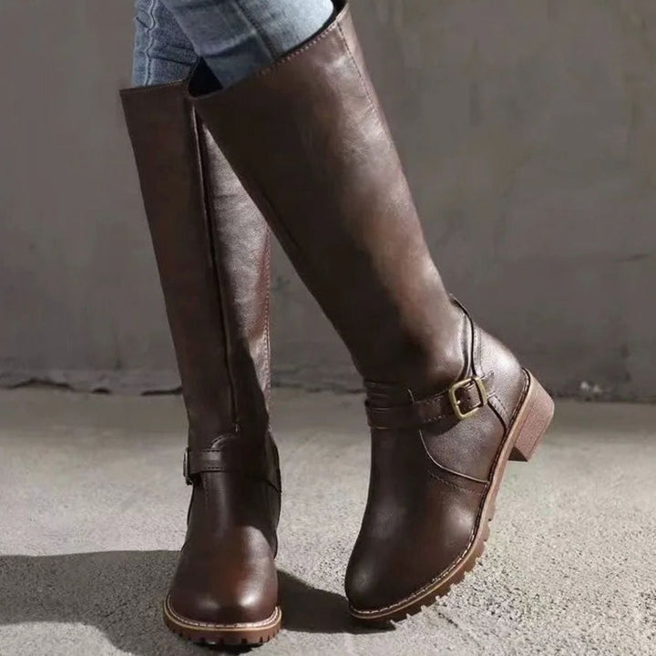 Ruby | Buckle Knee High Boots