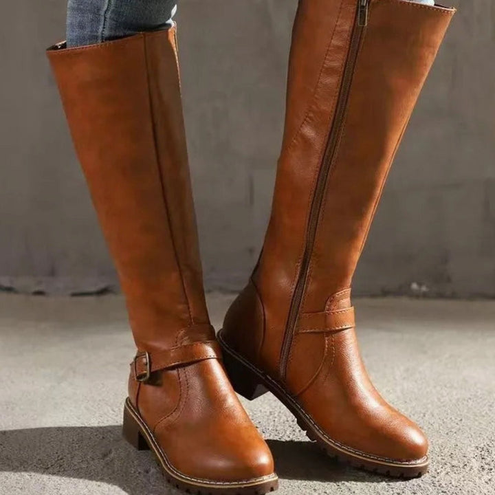 Ruby | Buckle Knee High Boots