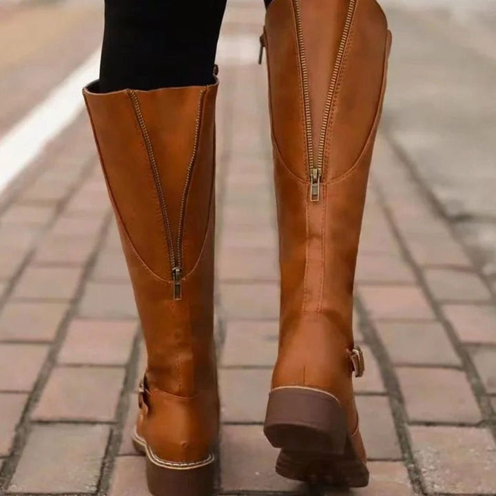 Ruby | Buckle Knee High Boots