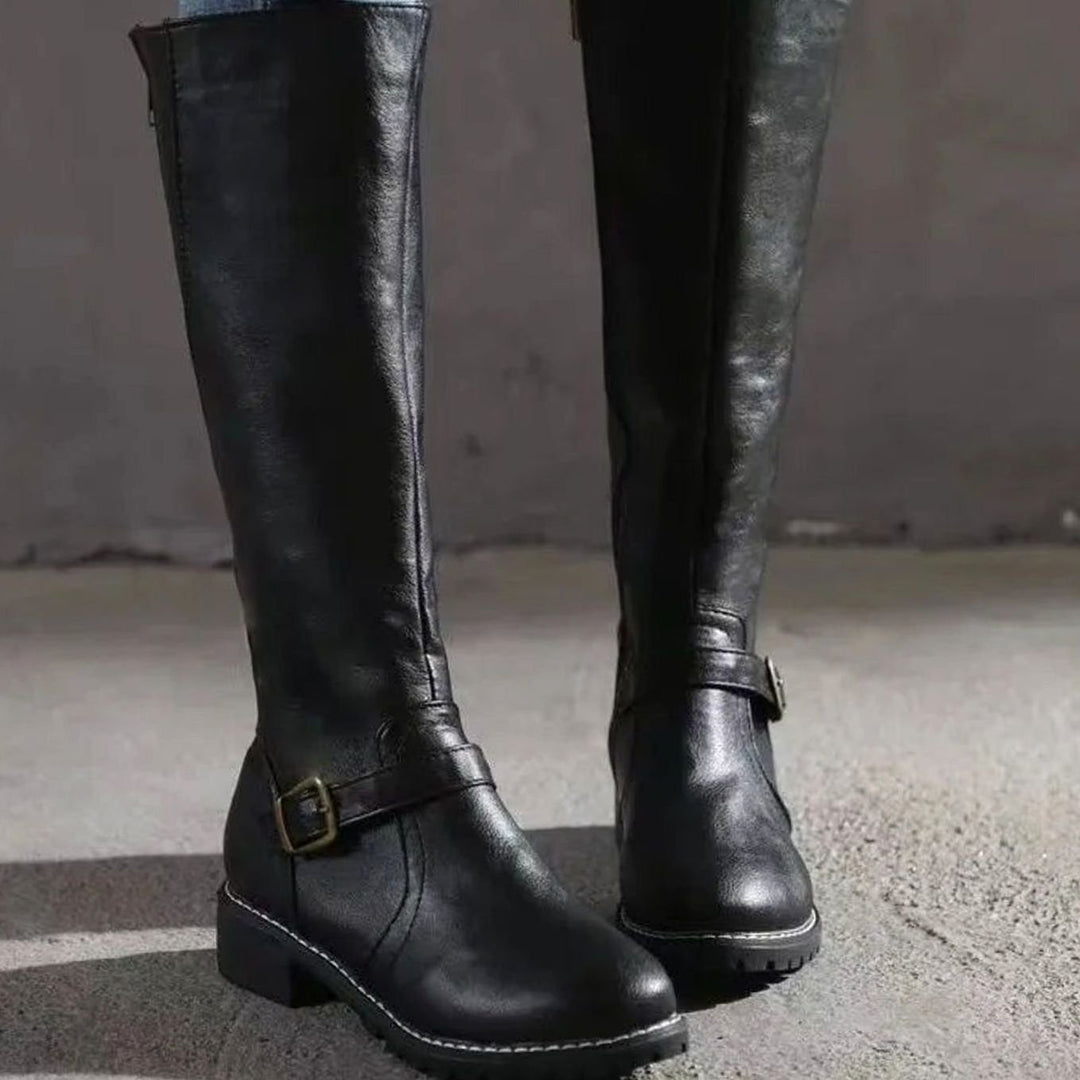 Ruby | Buckle Knee High Boots