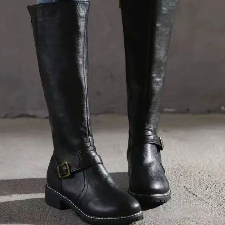 Ruby | Buckle Knee High Boots