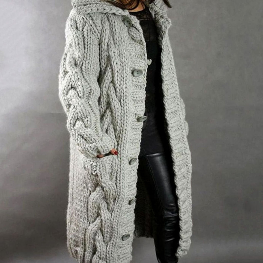 Mia | Oversized Cable Knit Cardigan