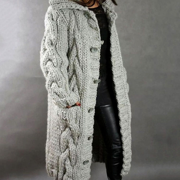 Mia | Oversized Cable Knit Cardigan