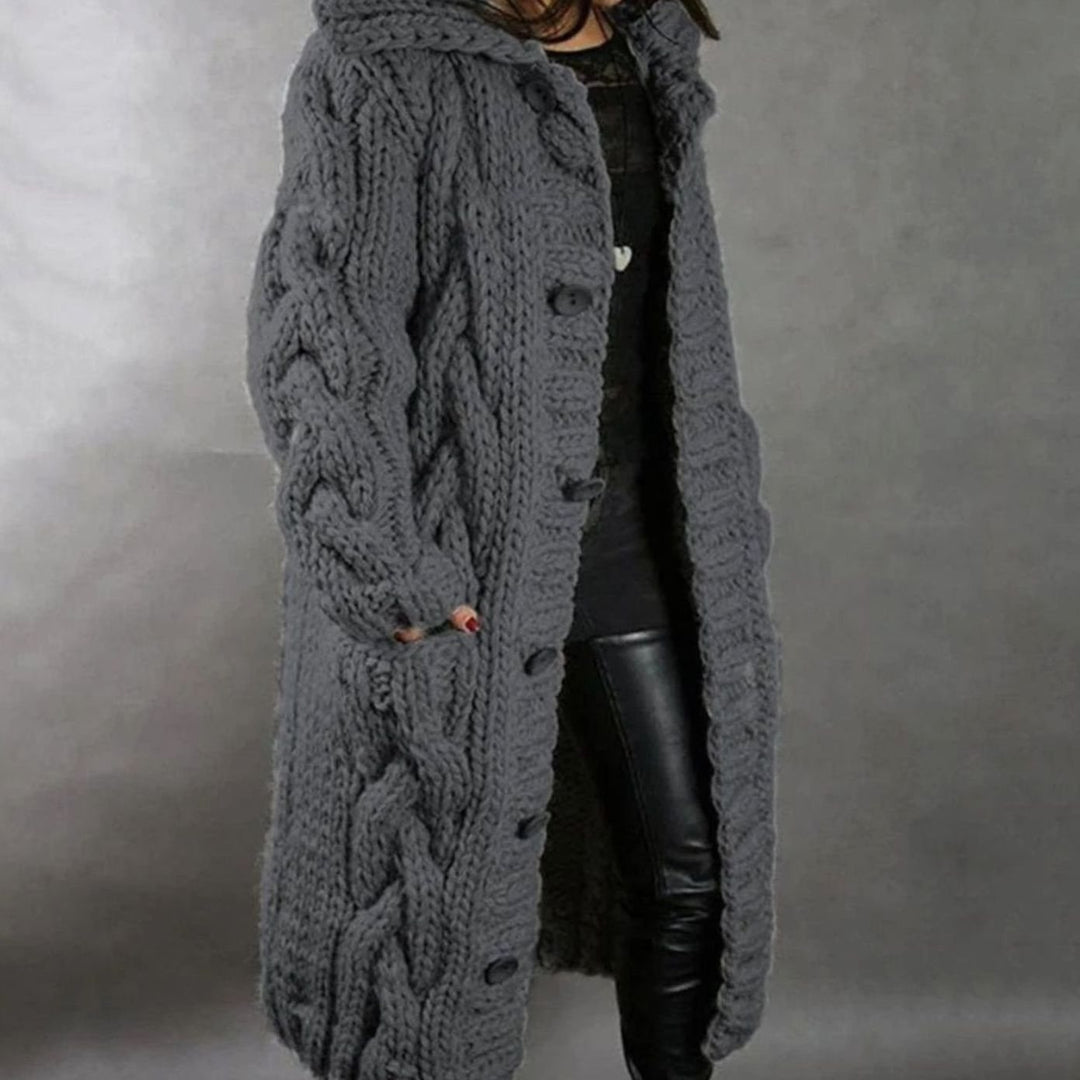 Mia | Oversized Cable Knit Cardigan
