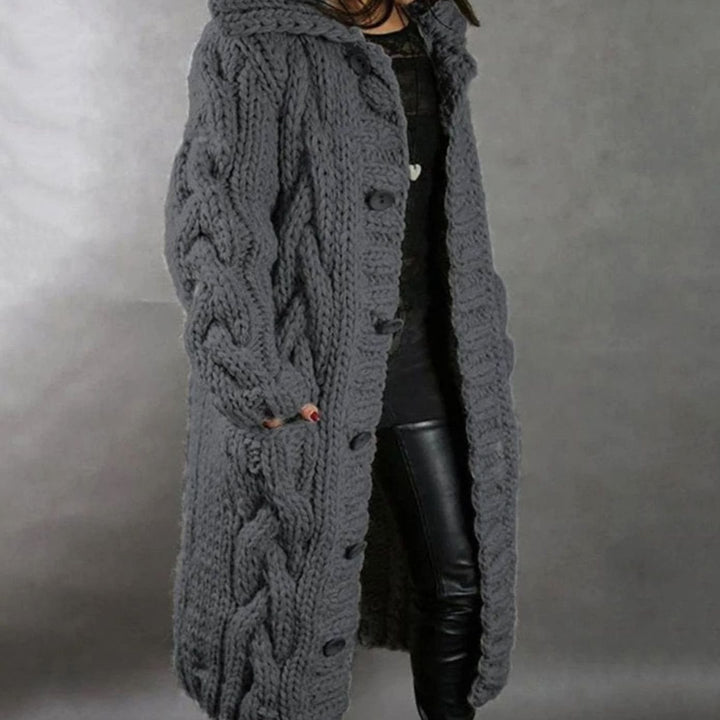 Mia | Oversized Cable Knit Cardigan