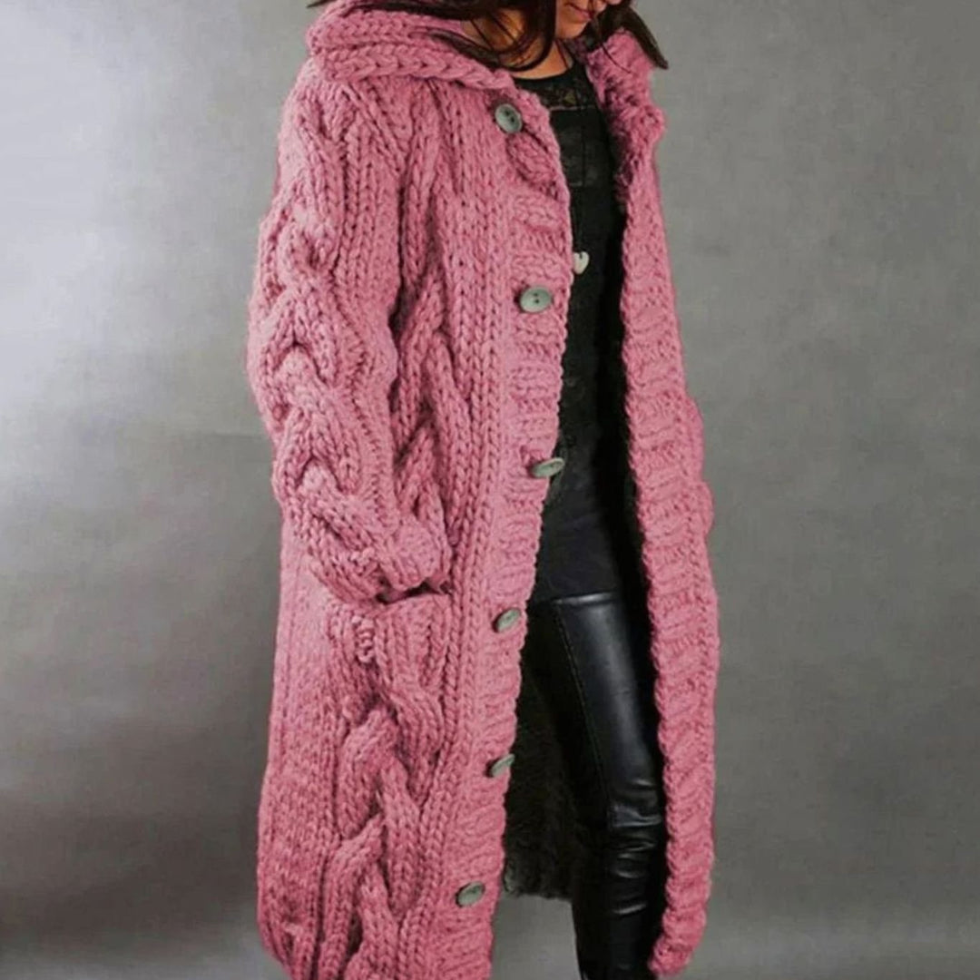 Mia | Oversized Cable Knit Cardigan