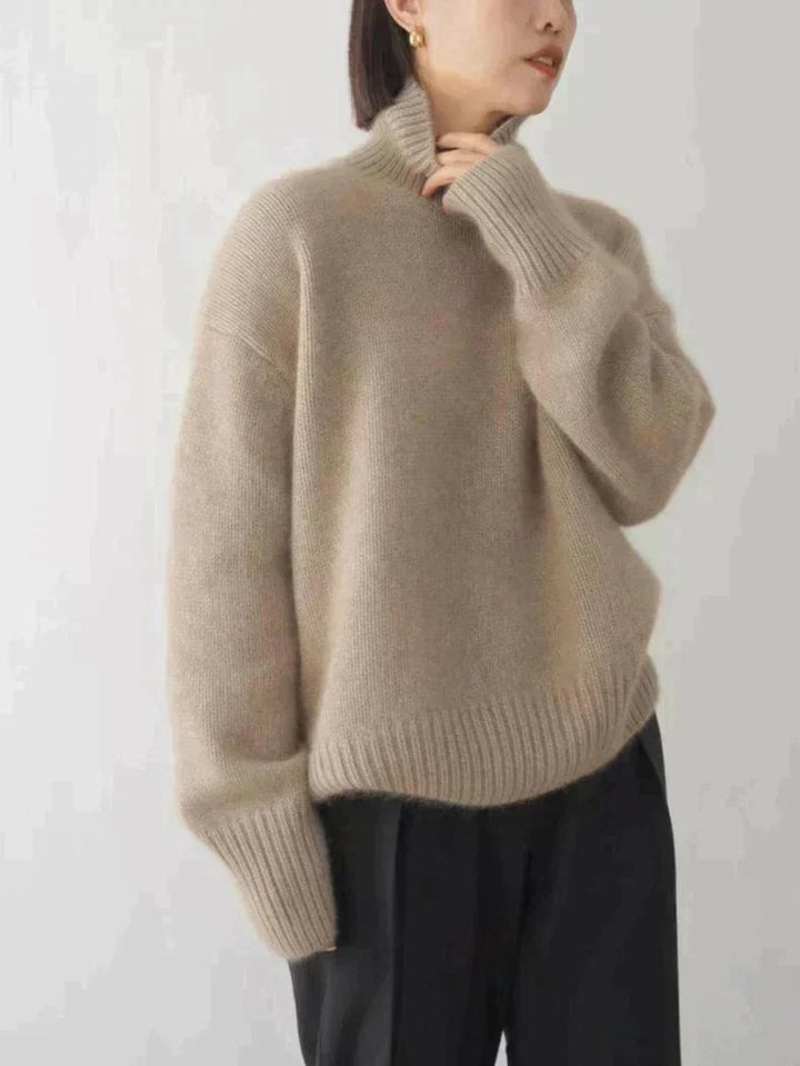 Bryony | Cashmere Blend Turtleneck Jumper Oversized