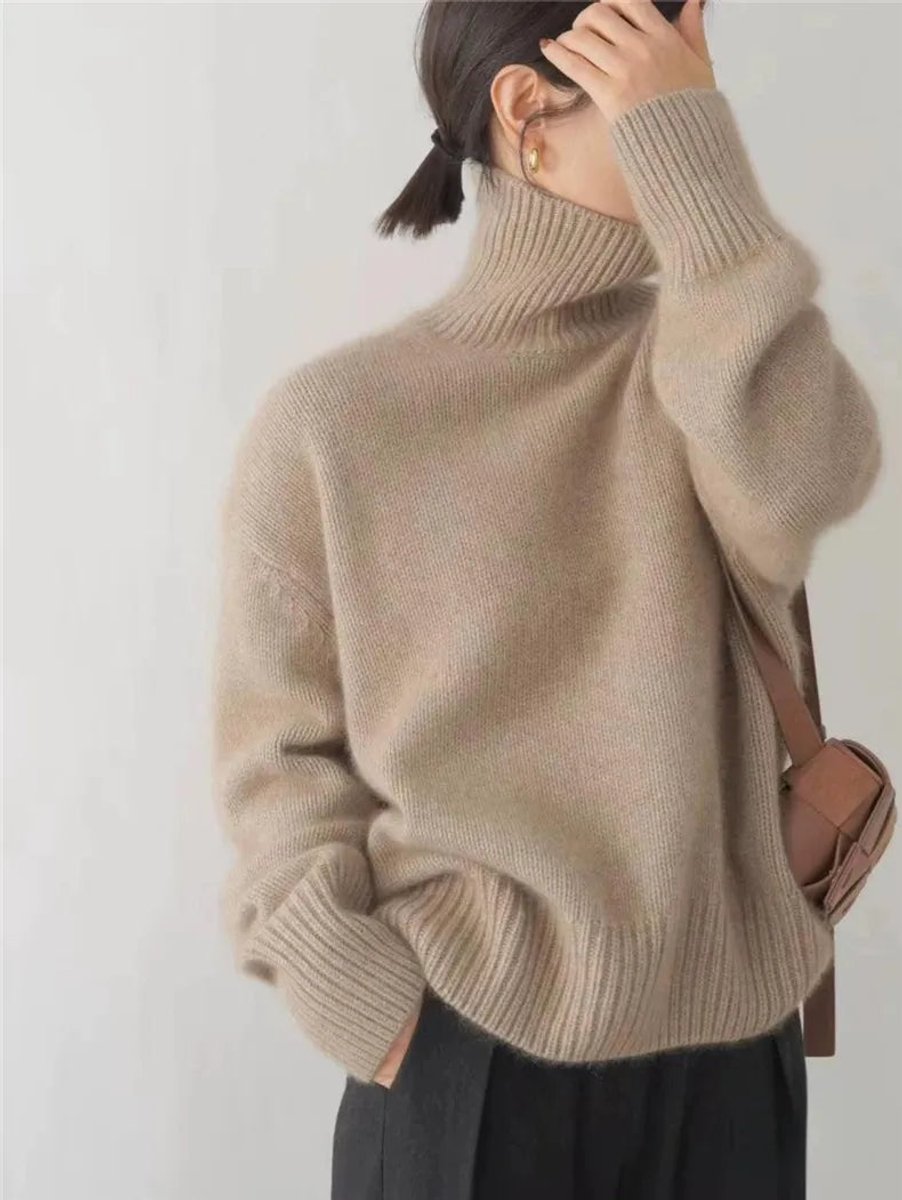 Bryony | Cashmere Blend Turtleneck Jumper Oversized