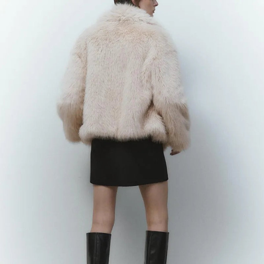 Eleanor | Oversized Fluffy Large Lapel Coat