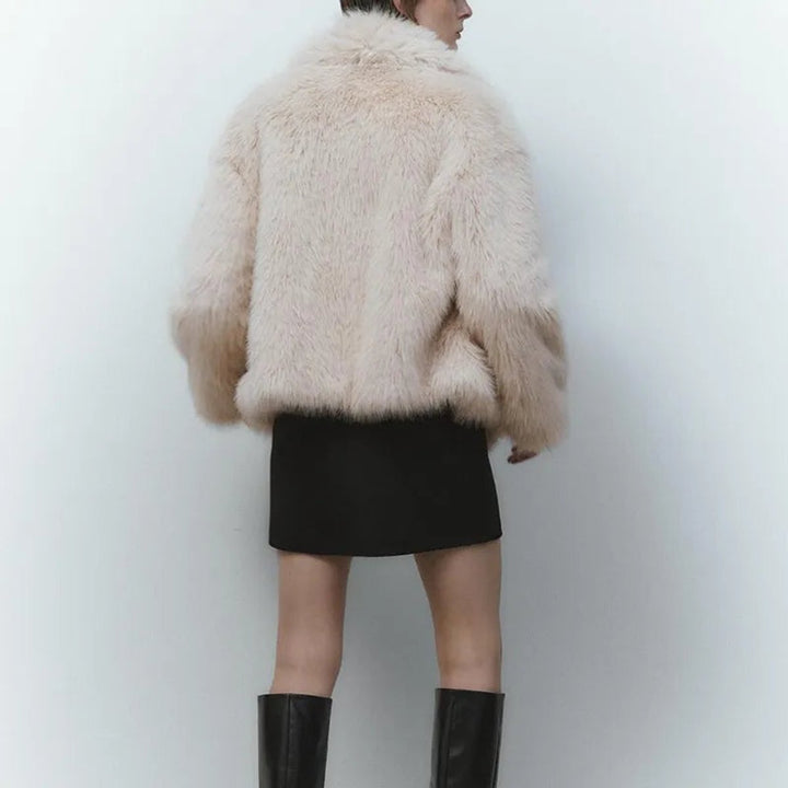 Eleanor | Oversized Fluffy Large Lapel Coat