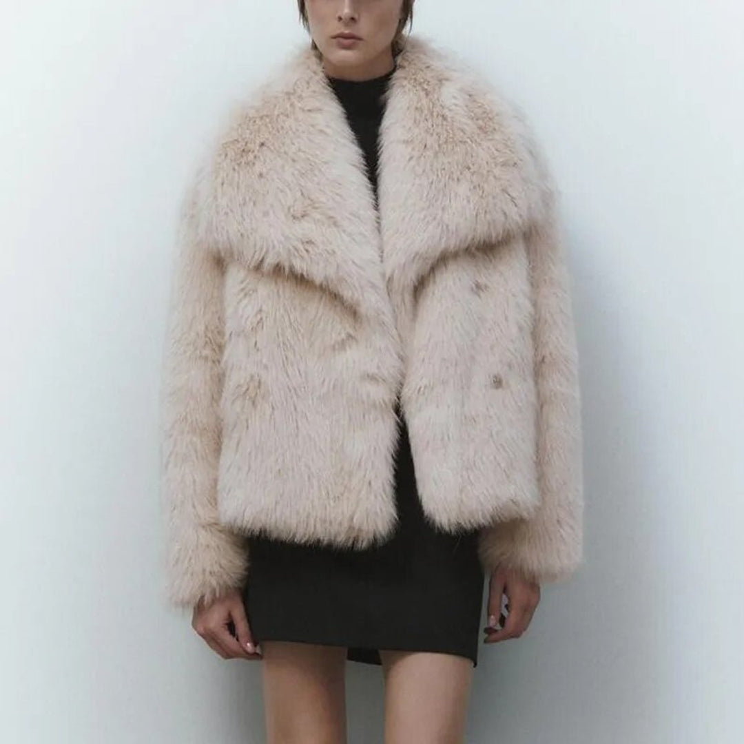 Eleanor | Oversized Fluffy Large Lapel Coat