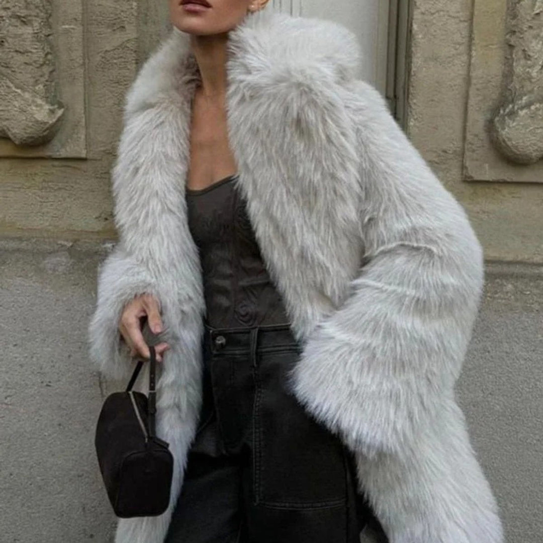 Stella | Oversized Long Faux Winter Jacket