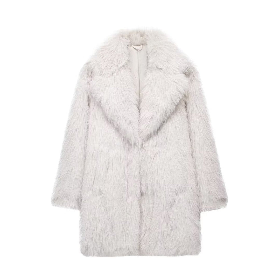 Stella | Oversized Long Faux Winter Jacket