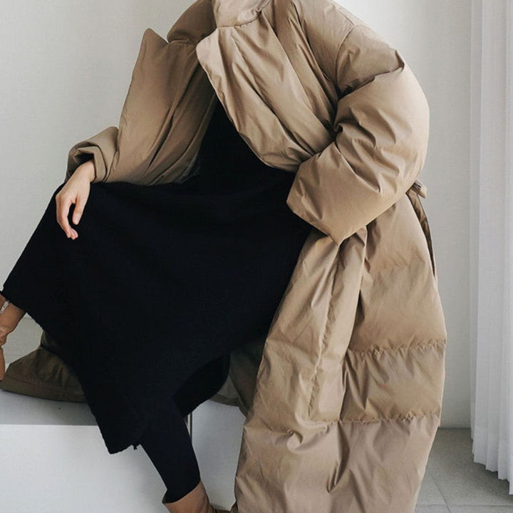 Florrie | Long Belted Puffer Jacket Oversized