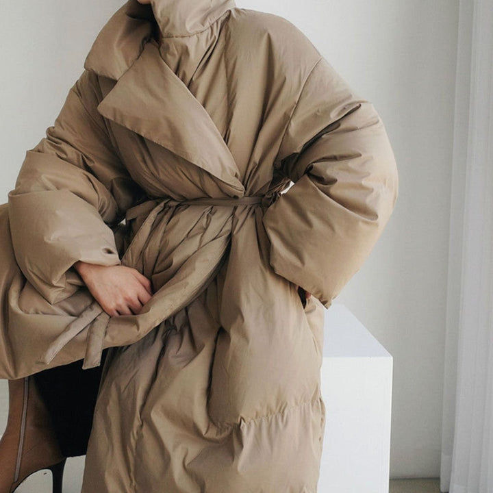 Florrie | Long Belted Puffer Jacket Oversized