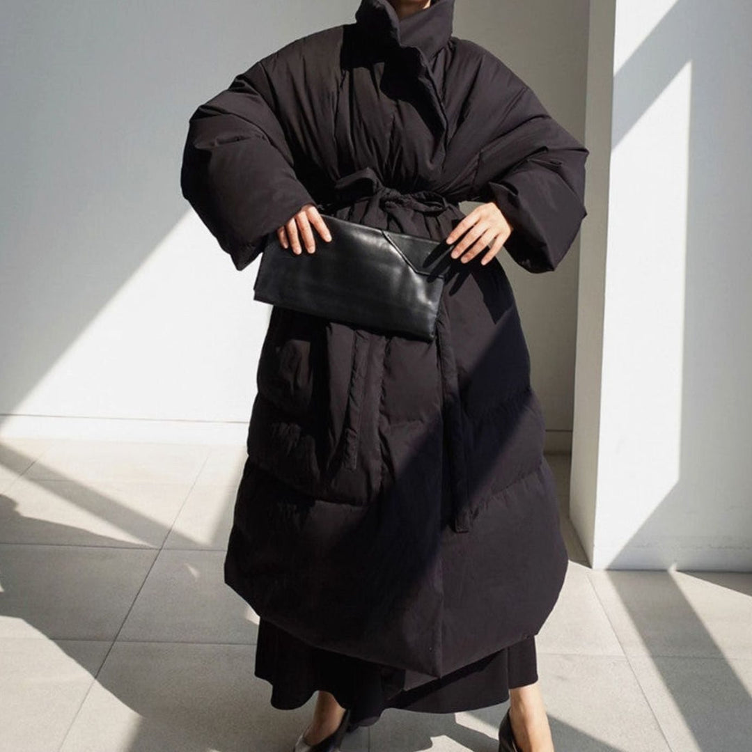 Florrie | Long Belted Puffer Jacket Oversized