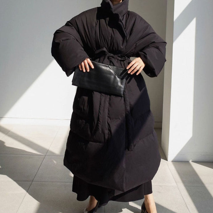 Florrie | Long Belted Puffer Jacket Oversized