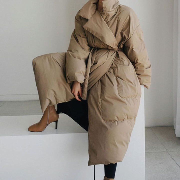 Florrie | Long Belted Puffer Jacket Oversized