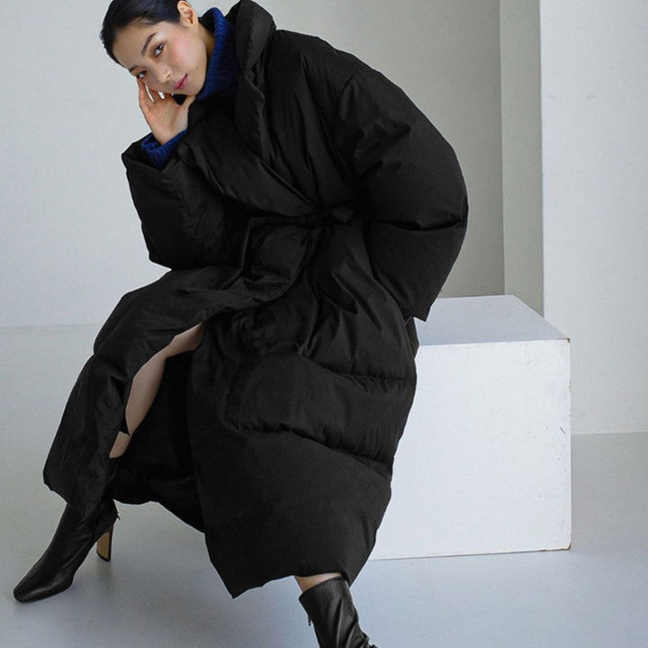 Florrie | Long Belted Puffer Jacket Oversized