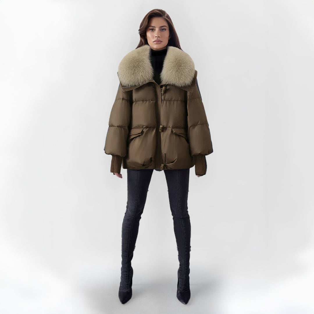 Florence | Oversized Quilted Faux Puffer Jacket
