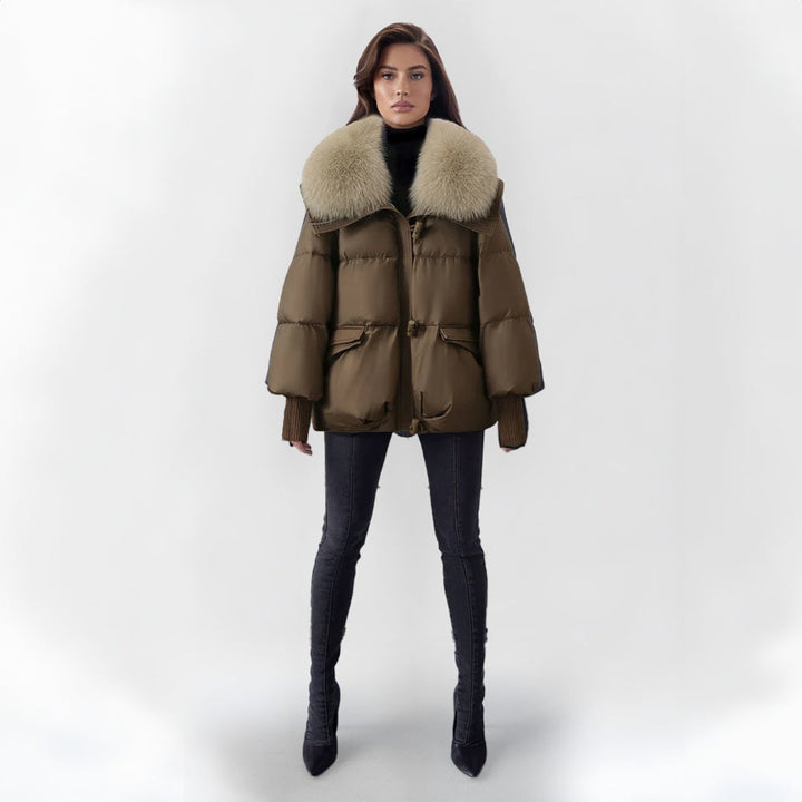 Florence | Oversized Quilted Faux Puffer Jacket