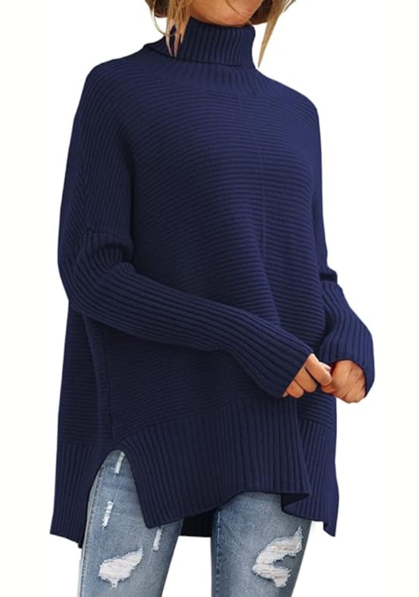 Imogen | Oversized Ribbed Turtleneck Jumper Womens
