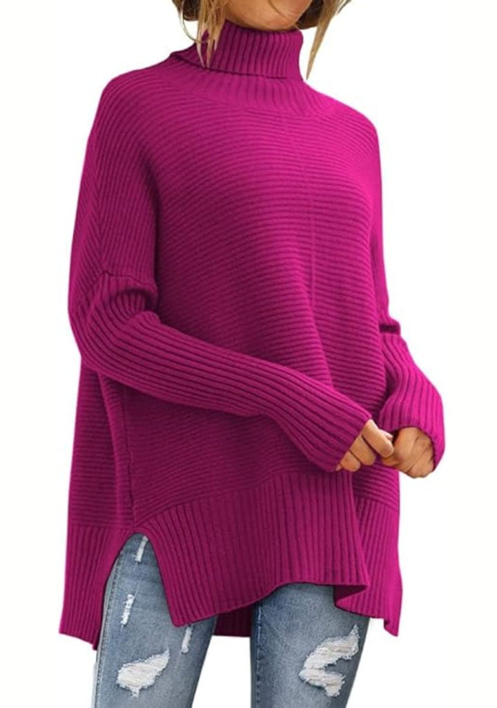 Imogen | Oversized Ribbed Turtleneck Jumper Womens