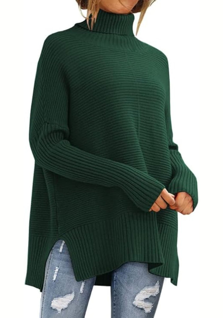 Imogen | Oversized Ribbed Turtleneck Jumper Womens