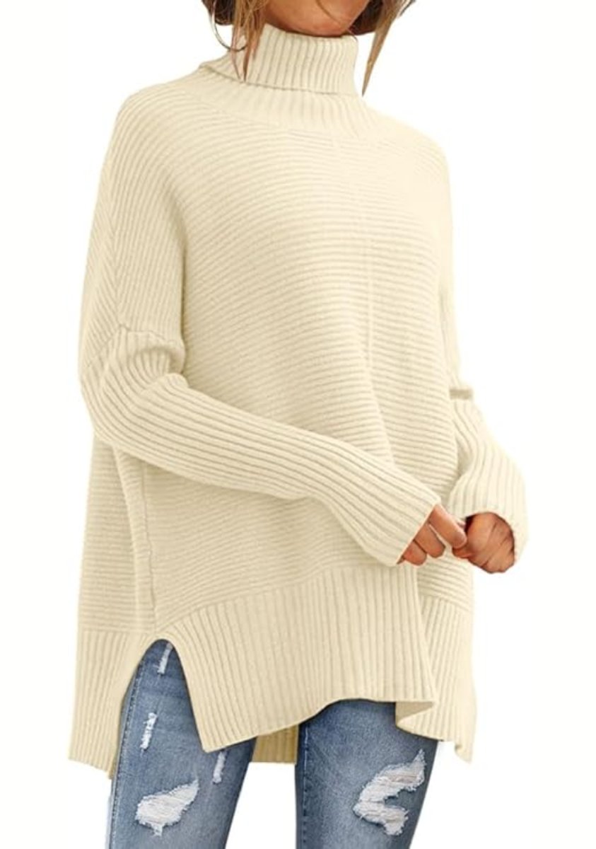 Imogen | Oversized Ribbed Turtleneck Jumper Womens