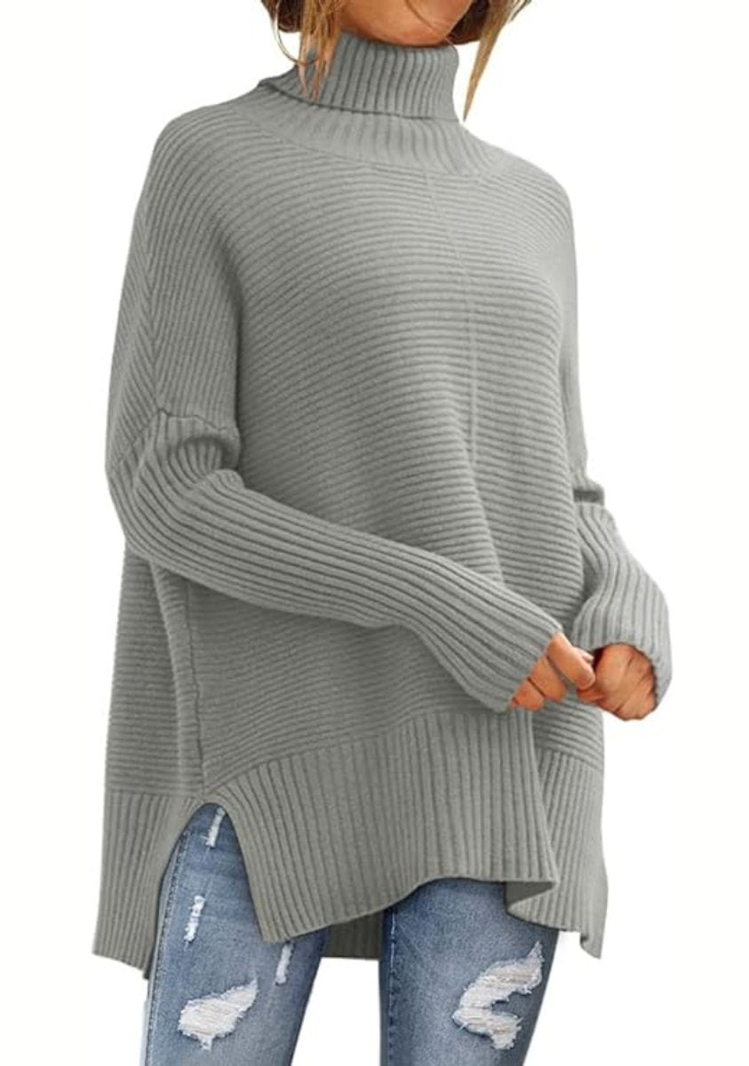 Imogen | Oversized Ribbed Turtleneck Jumper Womens
