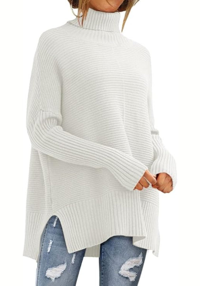 Imogen | Oversized Ribbed Turtleneck Jumper Womens