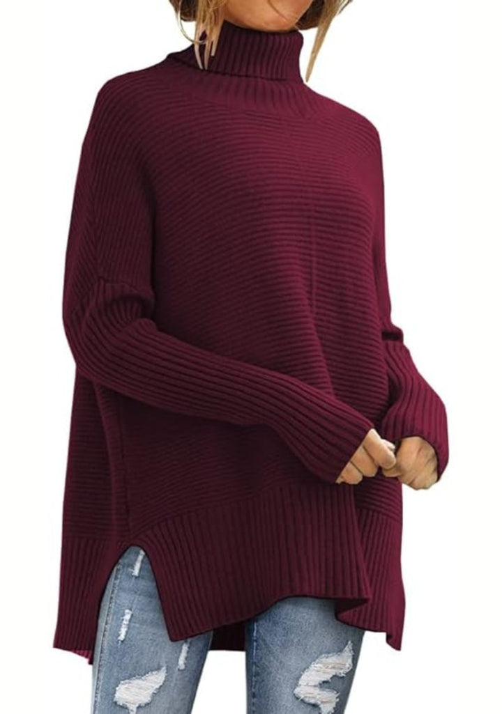 Imogen | Oversized Ribbed Turtleneck Jumper Womens