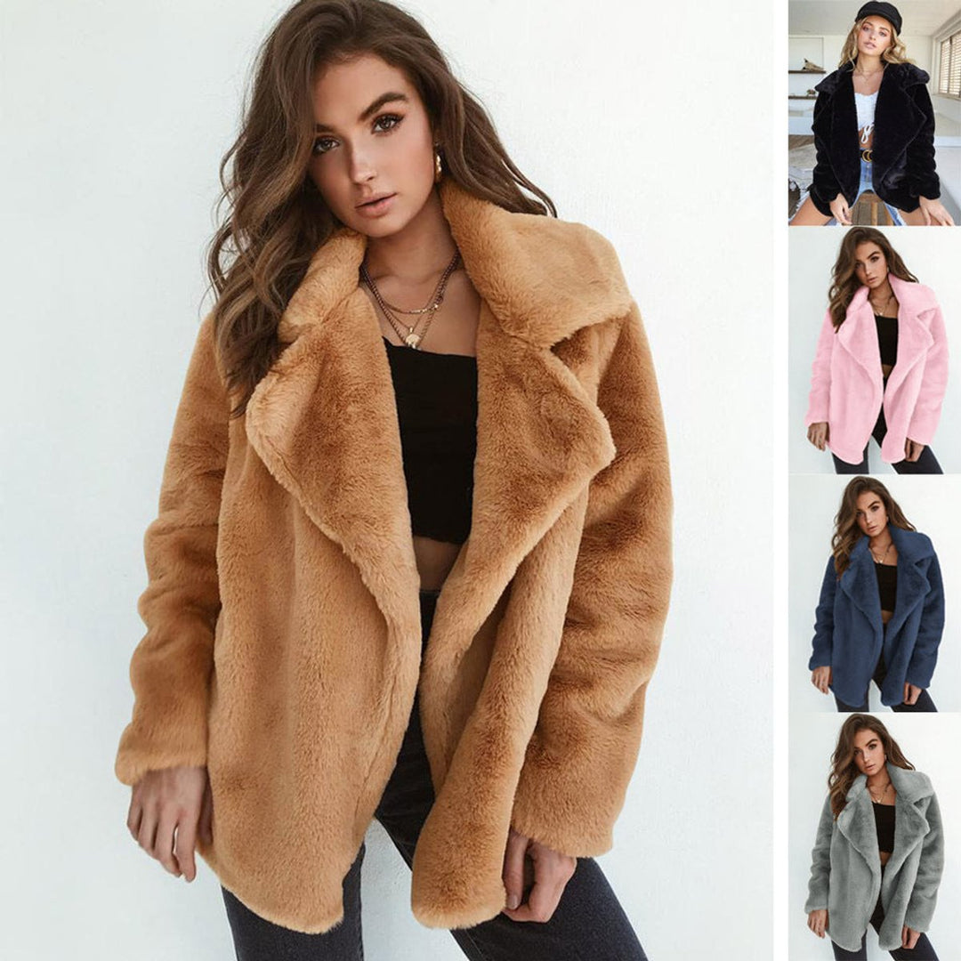 Vera | Oversized Teddy Lapel Collar Coat
