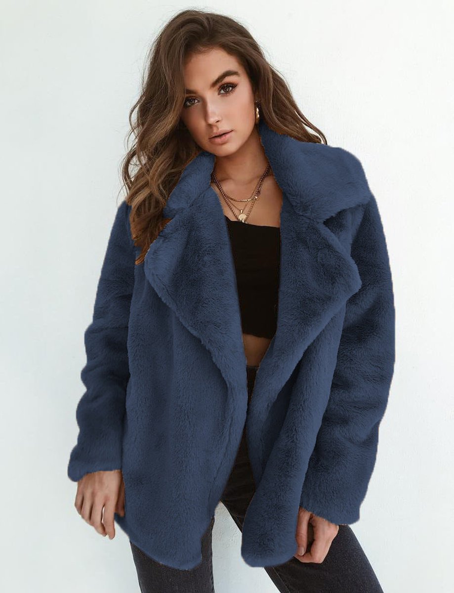 Vera | Oversized Teddy Lapel Collar Coat