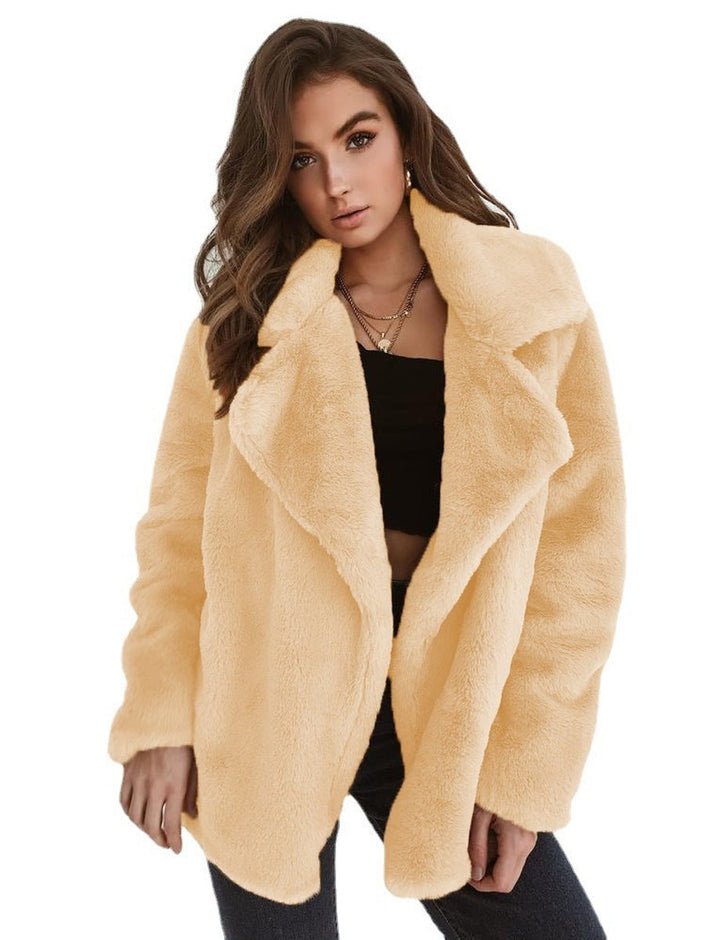 Vera | Oversized Teddy Lapel Collar Coat