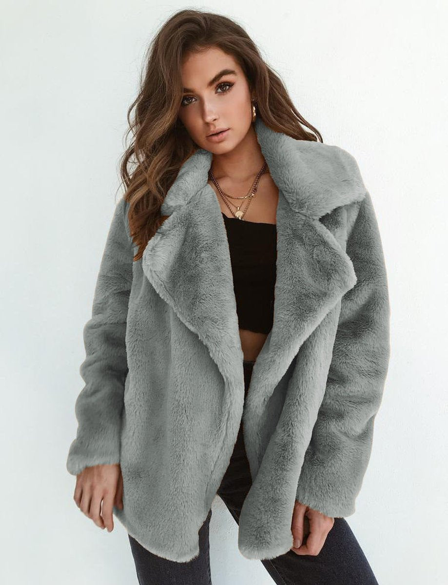 Vera | Oversized Teddy Lapel Collar Coat