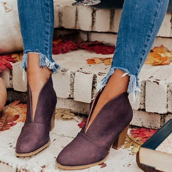 Matilda | Pointed Toe Block Heel Boots