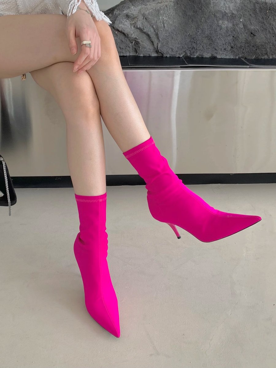 Annalise | Stiletto Sock Ankle Boots Womens