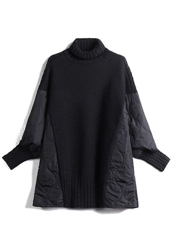 Peggy | Patchwork Quilted Turtleneck Jumper Relaxed