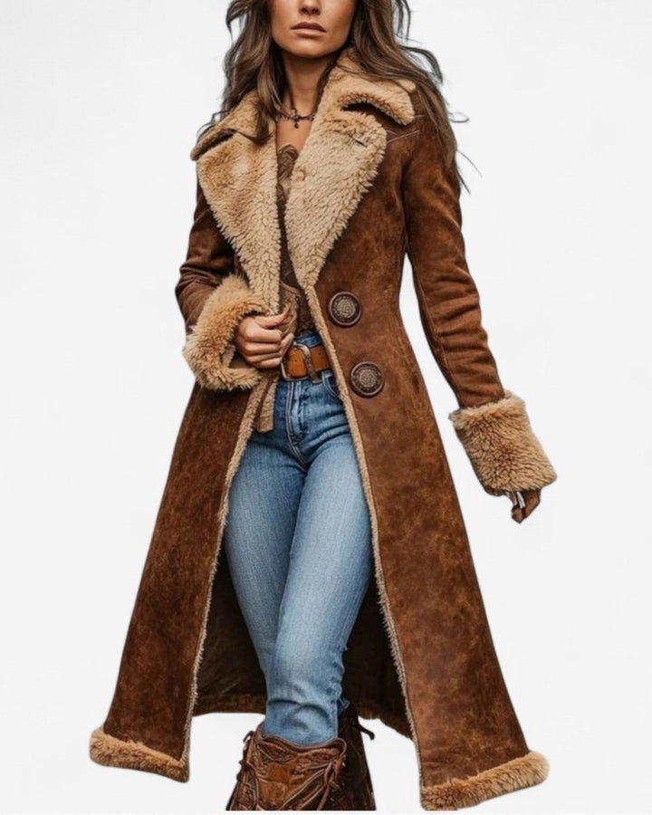 Matilda | Shearling Lined Long Faux Trench