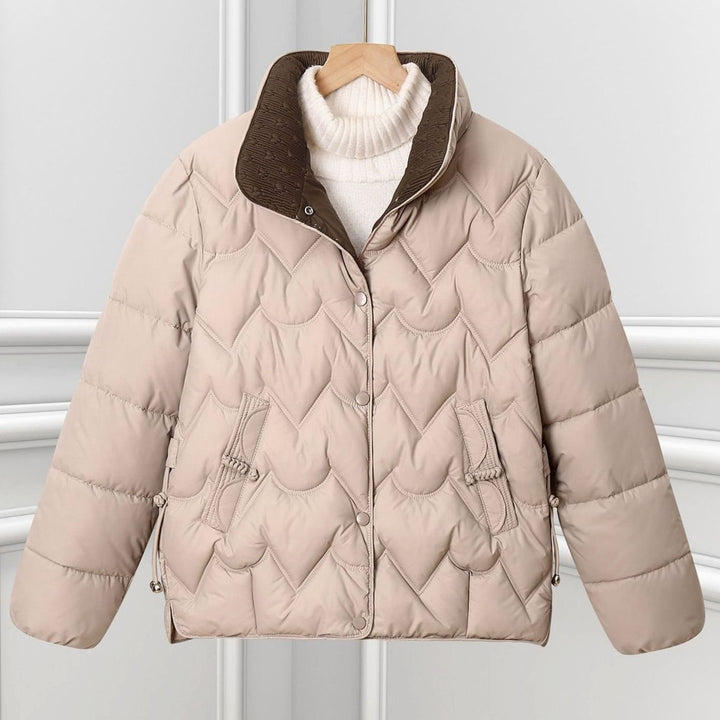 Nessa | Chevron Snap Front Puffer Jacket