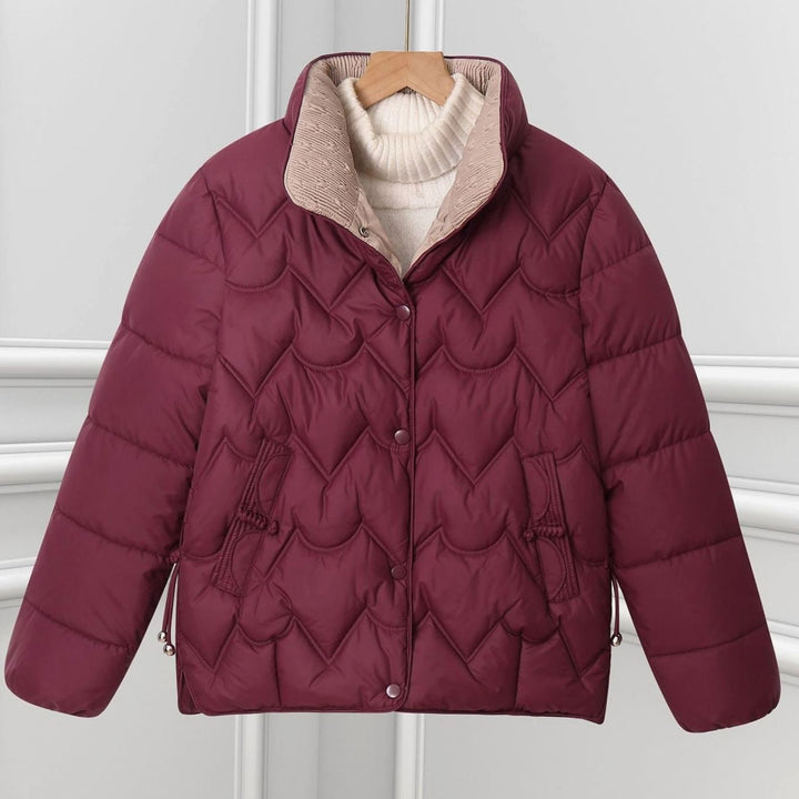 Nessa | Chevron Snap Front Puffer Jacket