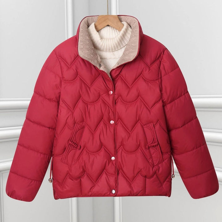 Nessa | Chevron Snap Front Puffer Jacket