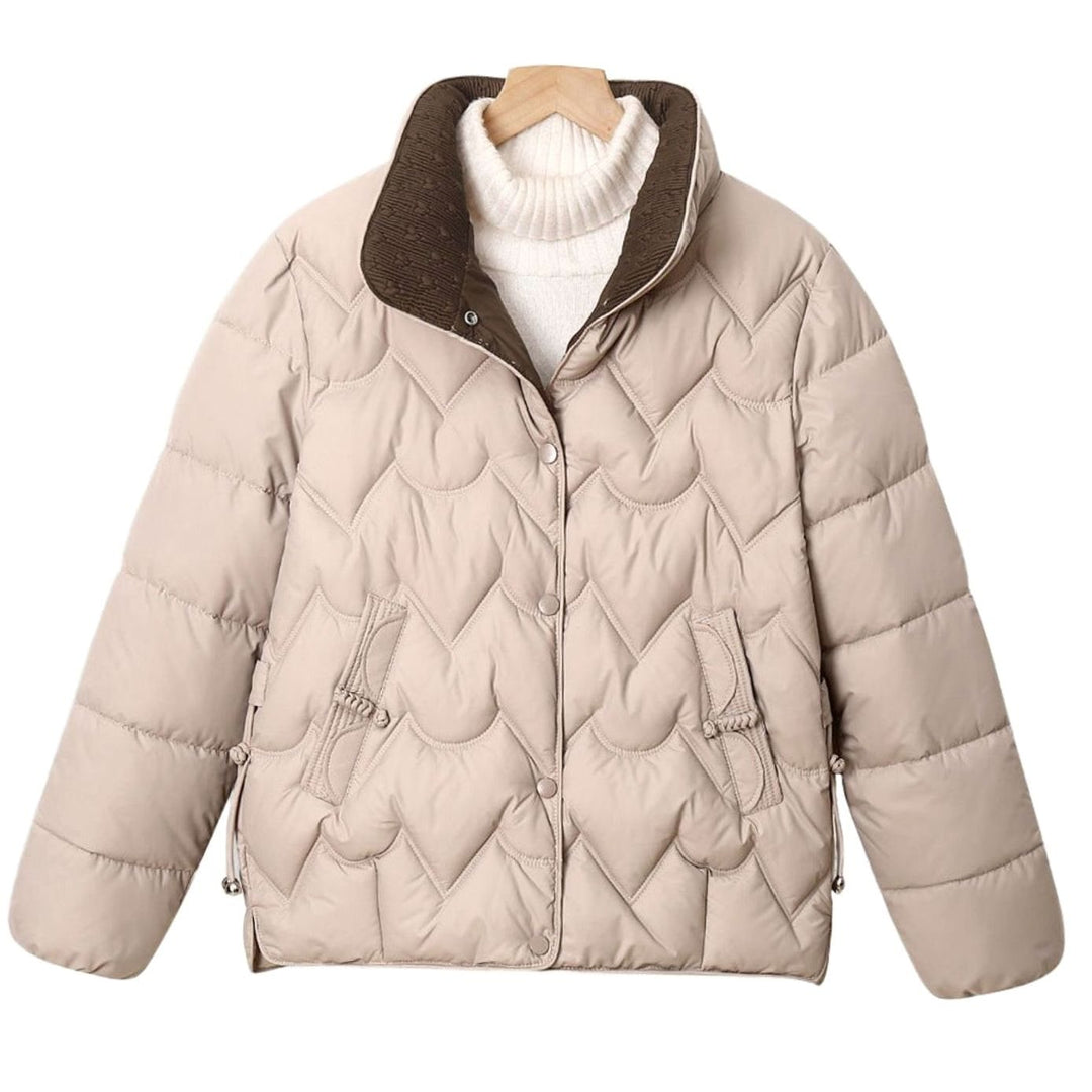 Nessa | Chevron Snap Front Puffer Jacket